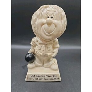 1971 Russ Berrie Figurine "Old Bowlers Never Die, Just Don't Score as Much"
